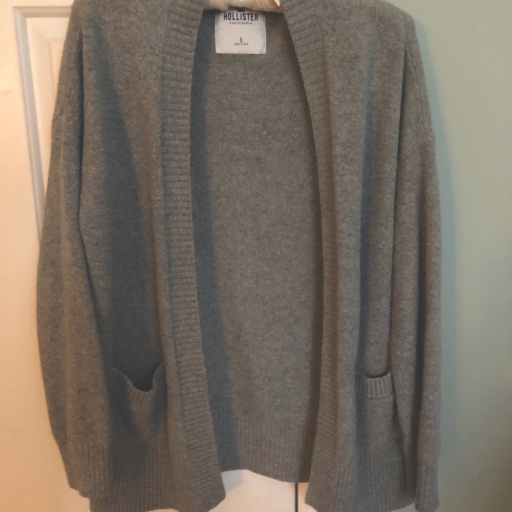 Gray Hollister Cardigan